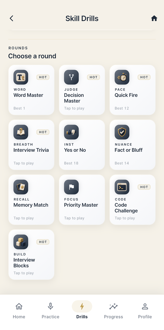 Skill drills hub
