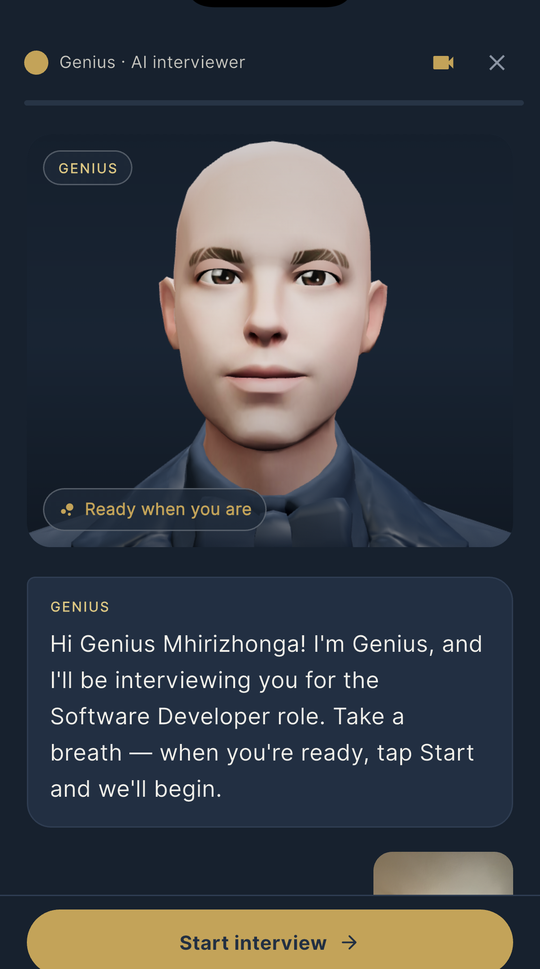 Genius asking a question in the app